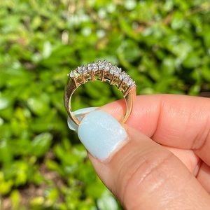 14 k yellow gold diamond ring